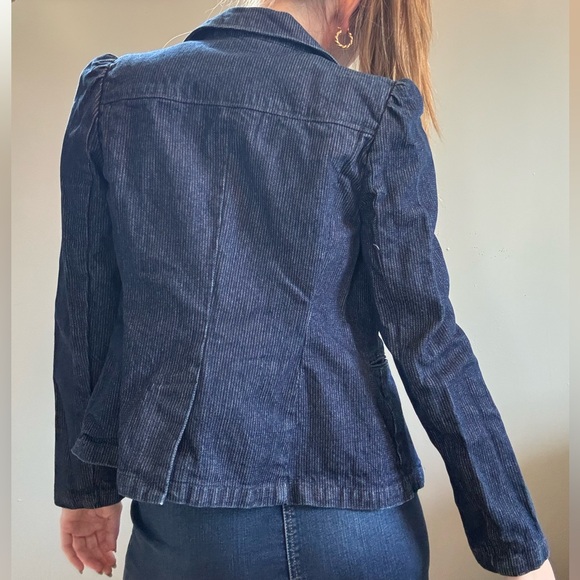 Old Navy Denim Ribbed Blazer Jacket. - Picture 6 of 6